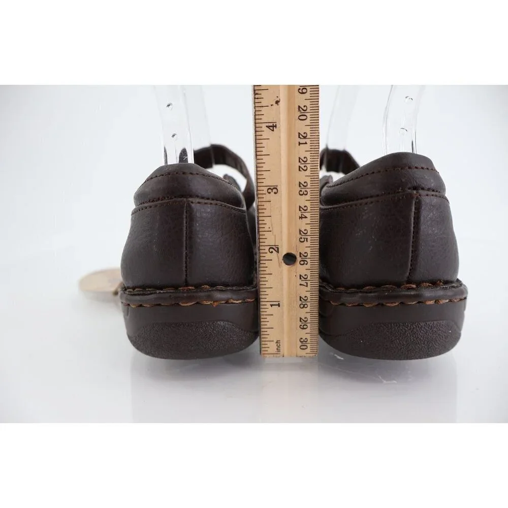 Born Girls Mary Jane Shoe Size 5 Brown Leather Flat Opanka Comfy Casual